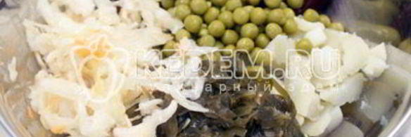 винегрет с морской капустой