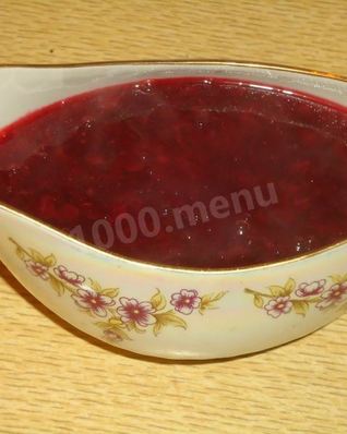 Брусничный соус из брусники к мясу