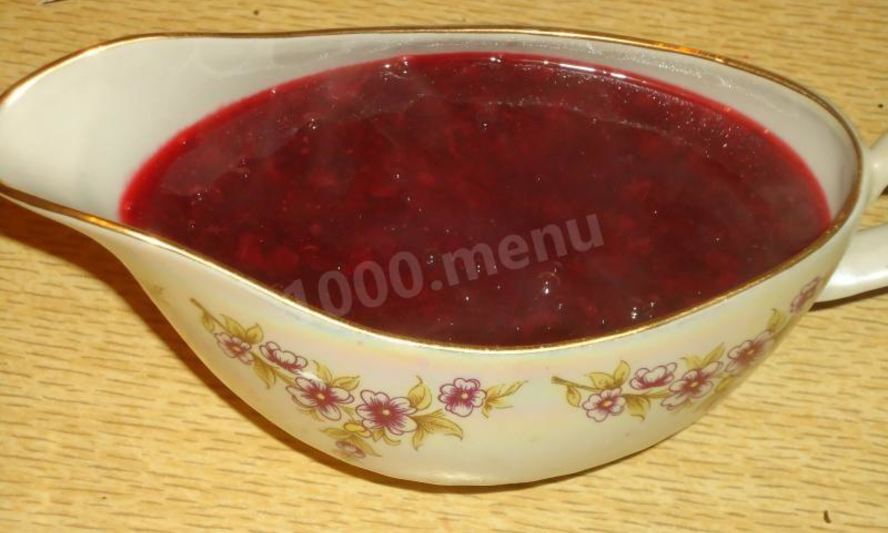 Рецепт брусничного соуса из брусники к мясу