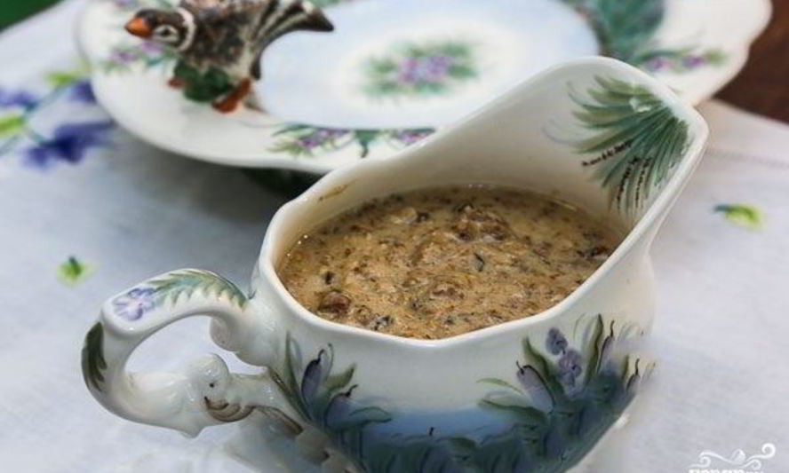 Рецепт сливочно-грибного соус для мяса