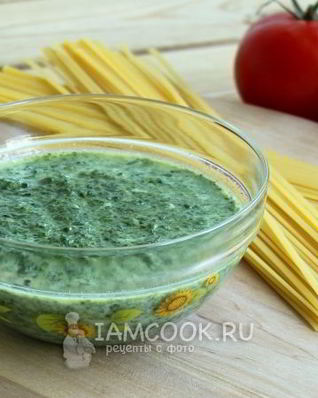 Сливочный соус со шпинатом