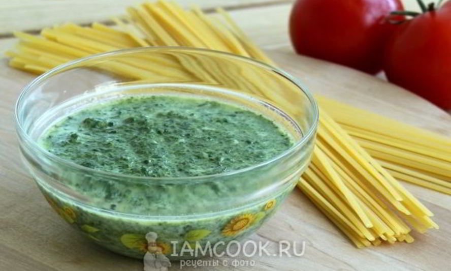 Рецепт сливочного соуса со шпинатом