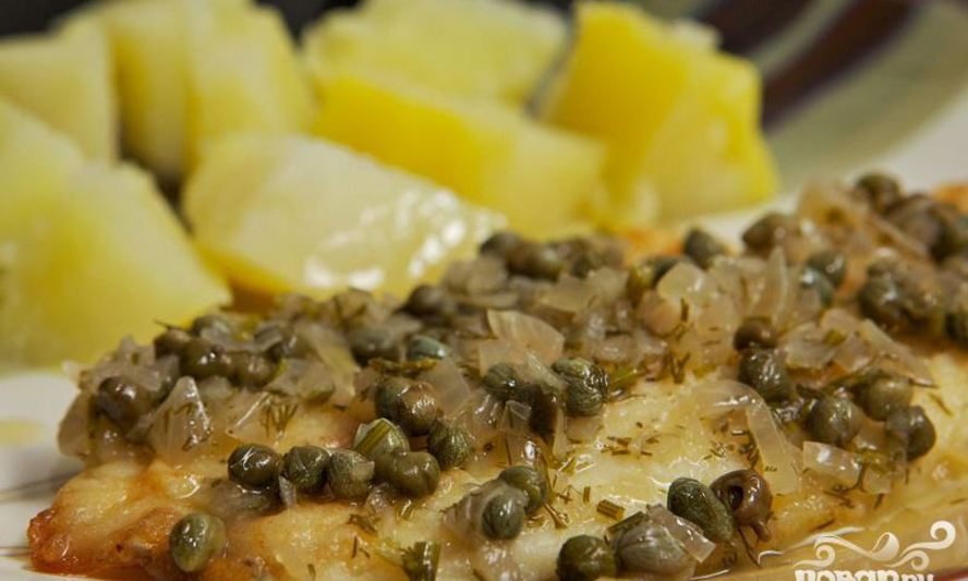 Рецепт соуса для рыбы из вина, масла и каперсов