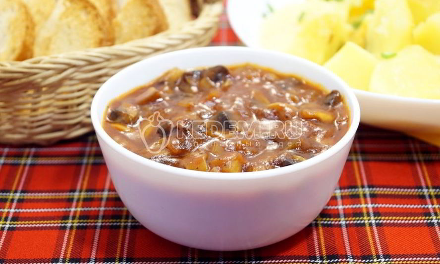 Рецепт томатного соуса с грибами