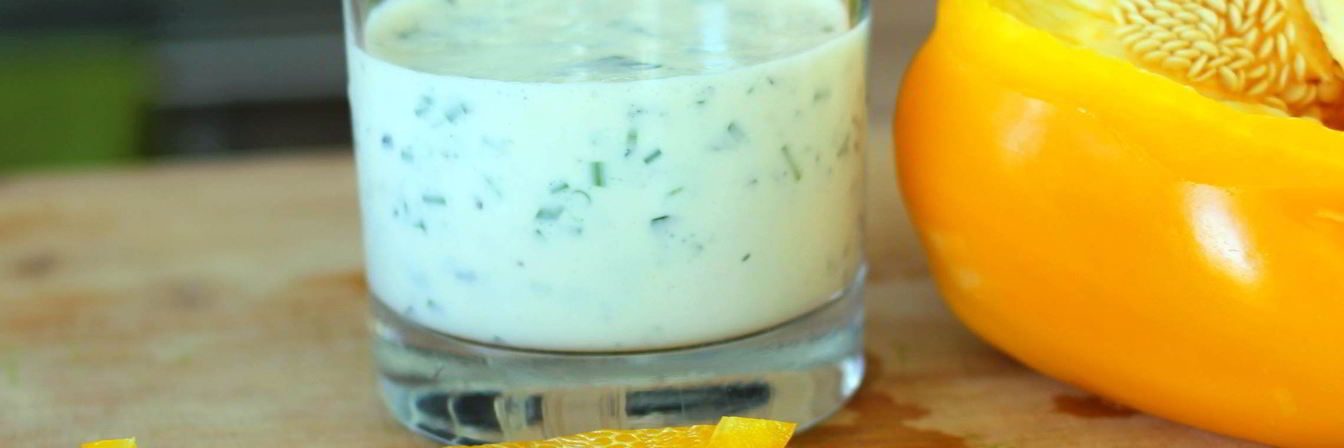 Заправка для салата из йогурта