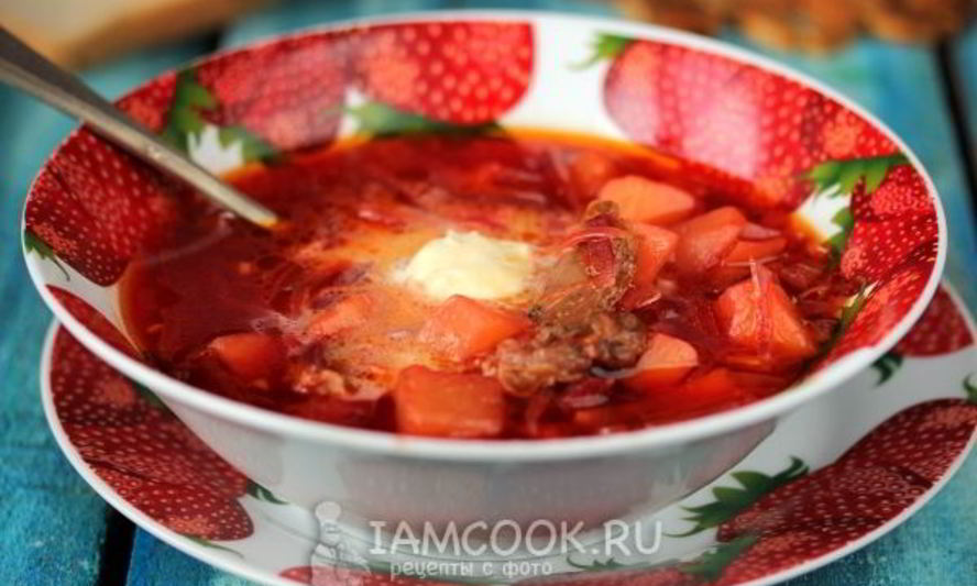 Рецепт борща без капусты