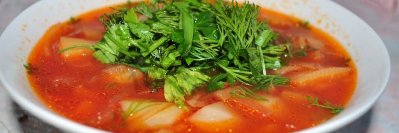 Борщ без мяса в мультиварке