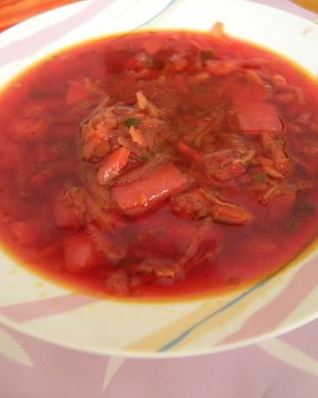 Борщ из свинины