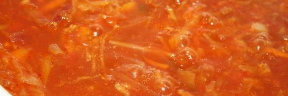 борщ на индюшином бедрышке