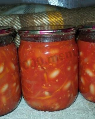 Борщ на зиму с фасолью