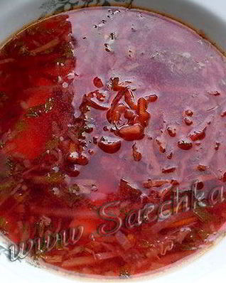 Борщ с баклажанами