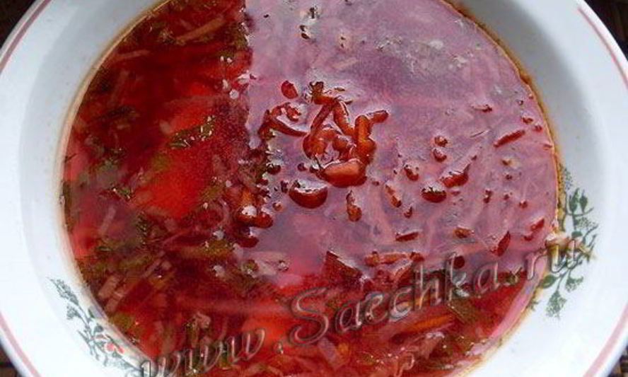 Рецепт борща с баклажанами