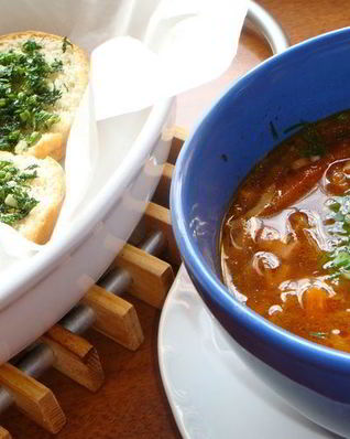 Борщ с белыми грибами