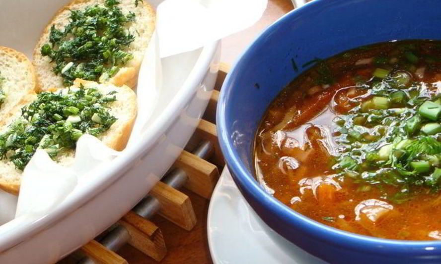 Рецепт борща с белыми грибами