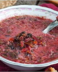 Борщ с черносливом