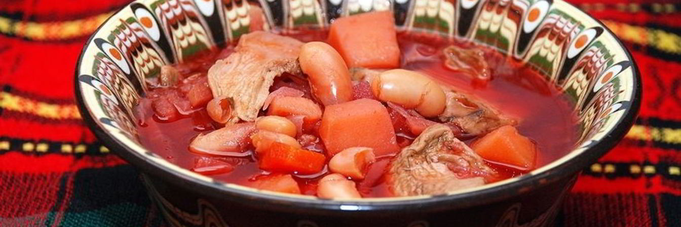 Борщ с фасолью без мяса
