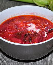 Борщ с фасолью