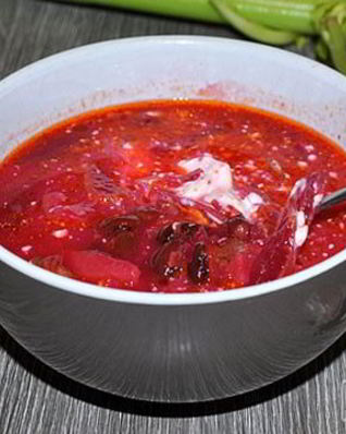 Борщ с фасолью