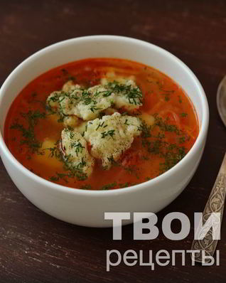 Борщ с галушками