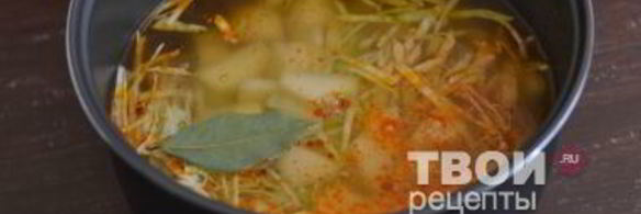 борщ с галушками