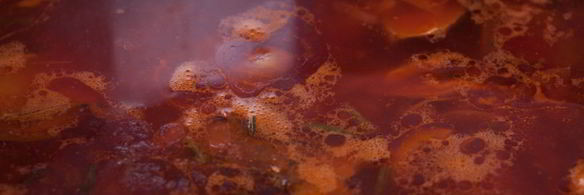 борщ с куриной грудкой и грибами