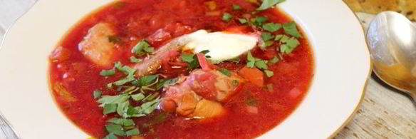 борщ с куриными крылышками