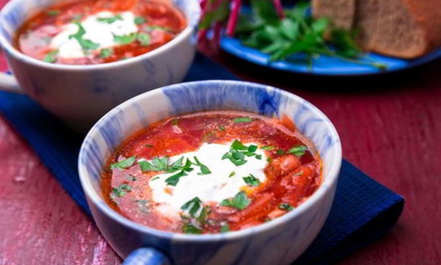 Рецепт борща с курицей и капустой