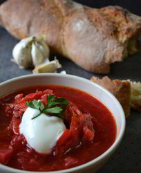 Борщ с курицей