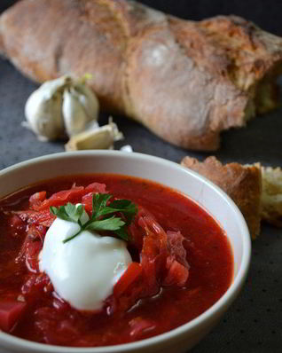 Борщ с курицей