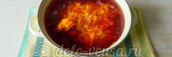 борщ с ребрышками