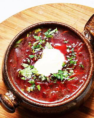 Борщ с томатной пастой