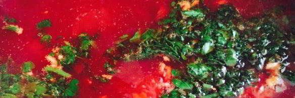 борщ с вяленой свининой