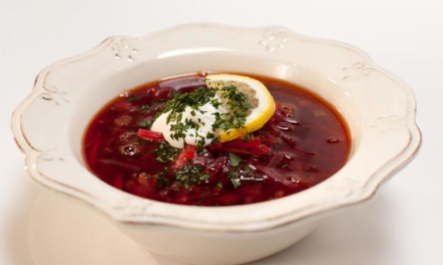 Рецепт борща с языком и черносливом