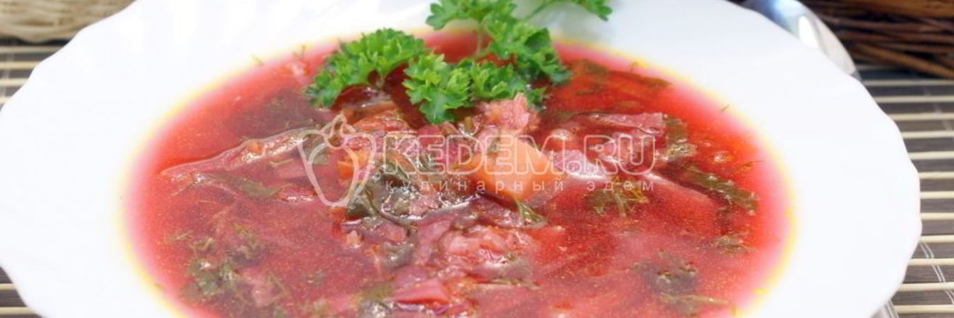 Борщ со щавелем