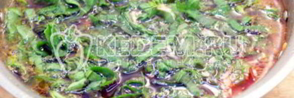 борщ со щавелем