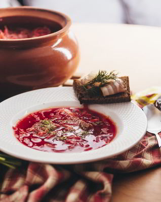 Борщ в горшочке