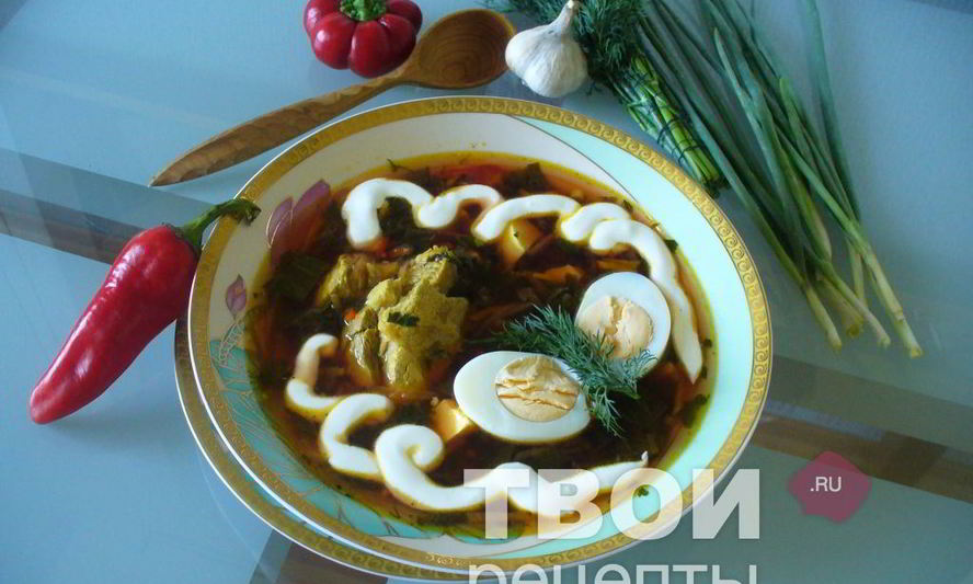 Рецепт борща зеленого