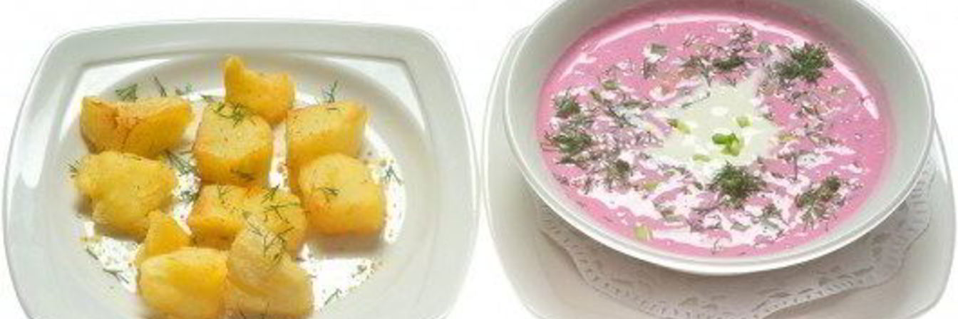 Холодный борщ Saltibarsciai