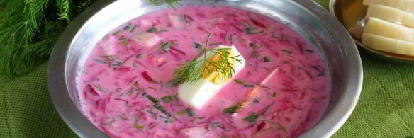 литовский холодный борщ