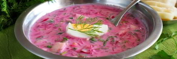 литовский холодный борщ