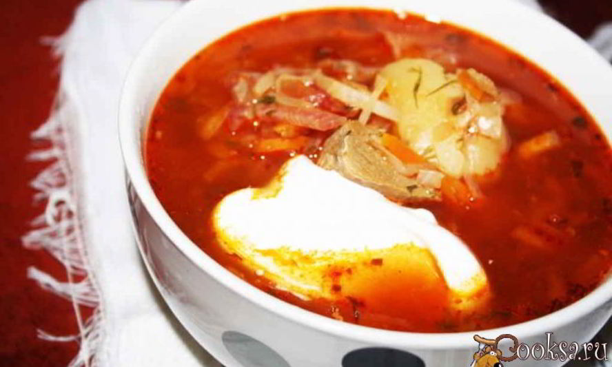 Рецепт наваристого борща с индейкой