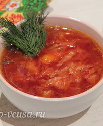 Постный борщ