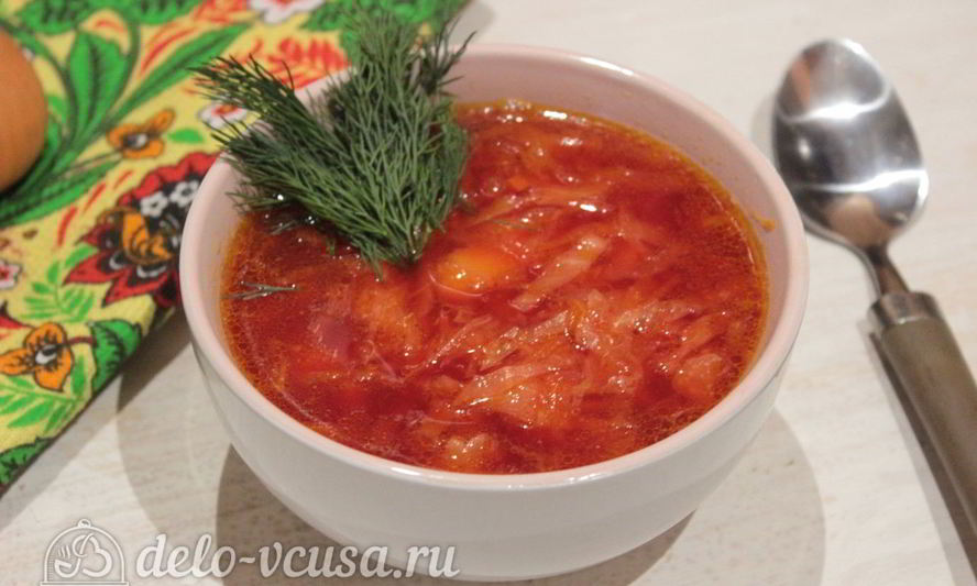 Рецепт постного борща