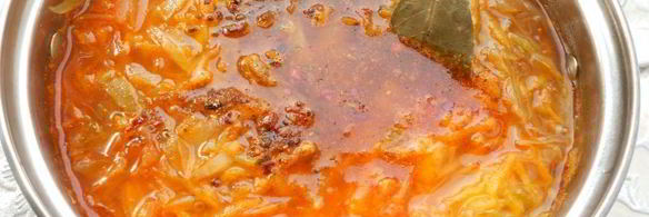 постный летний борщ без мяса