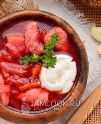 Украинский борщ с галушками