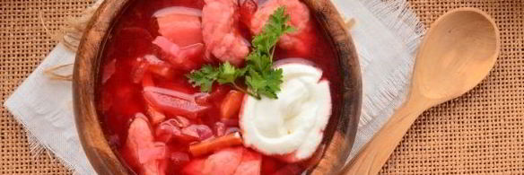украинский борщ с галушками