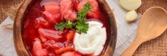 украинский борщ с галушками