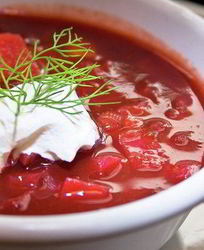 Украинский борщ с курицей