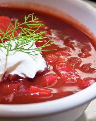 Украинский борщ с курицей