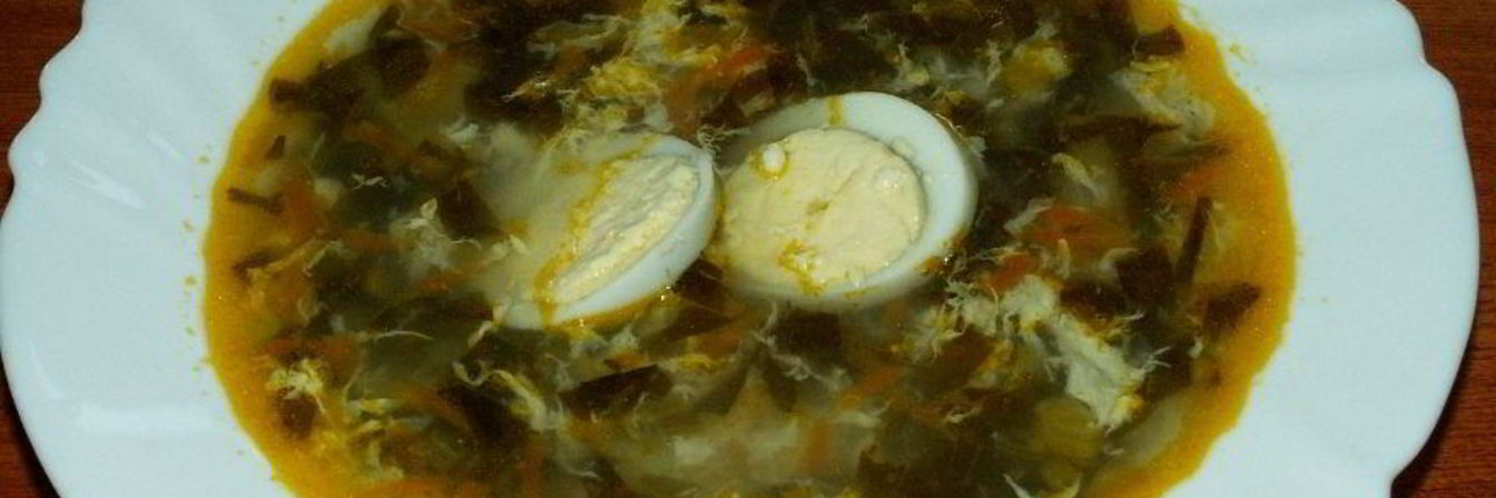 Вкусный зеленый борщ со щавелем